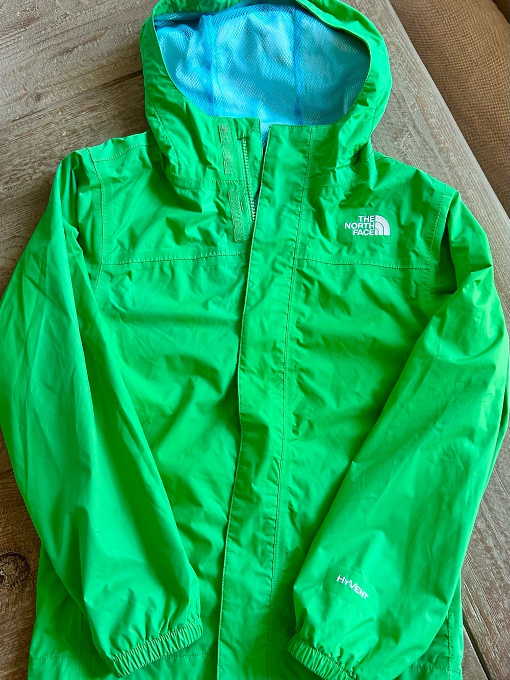 The North Face Kids Neon Green Raincoat